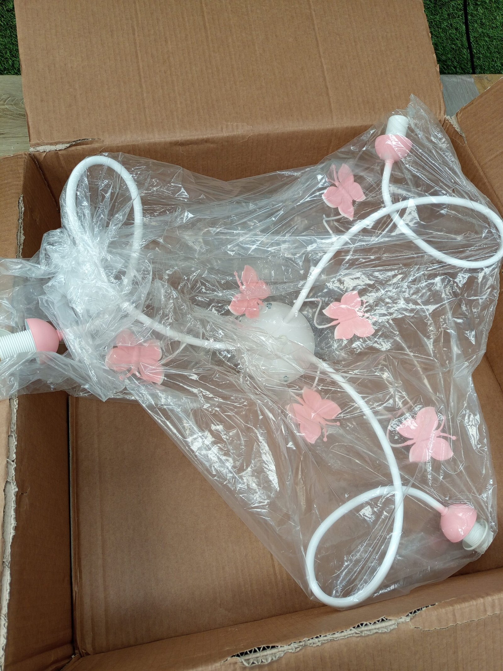 ONLI - Plafón de 3 luces de metal blanco con mariposas pintadas - Imagen 7