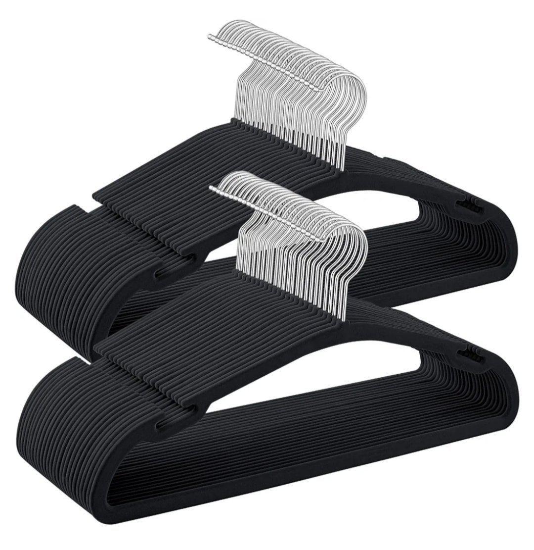 SONGMICS Perchas de Terciopelo CRF039B03