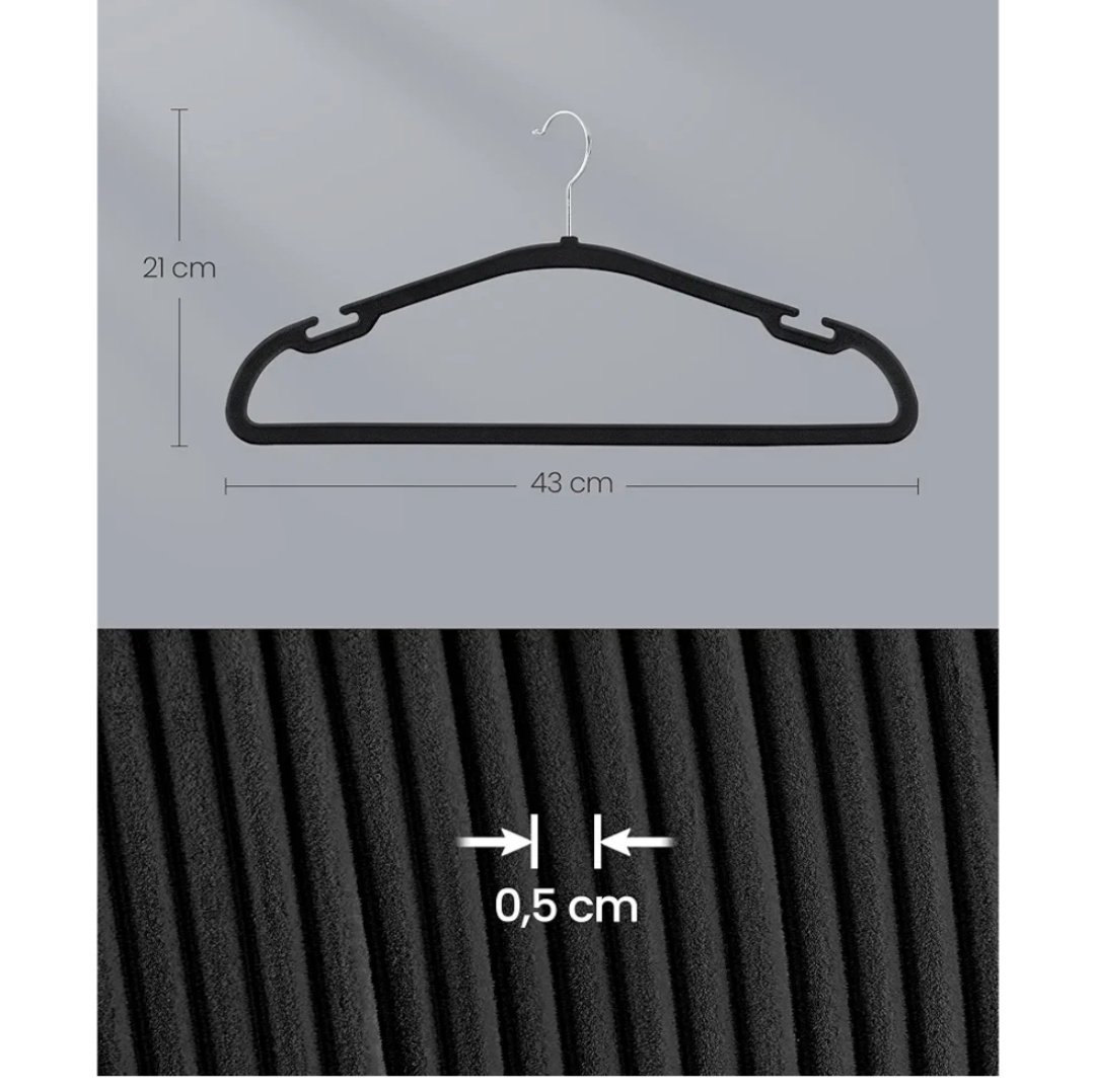 SONGMICS Perchas de Terciopelo CRF039B03 - Imagen 2