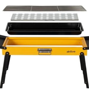 AKTIVE Barbacoa carbón plegable