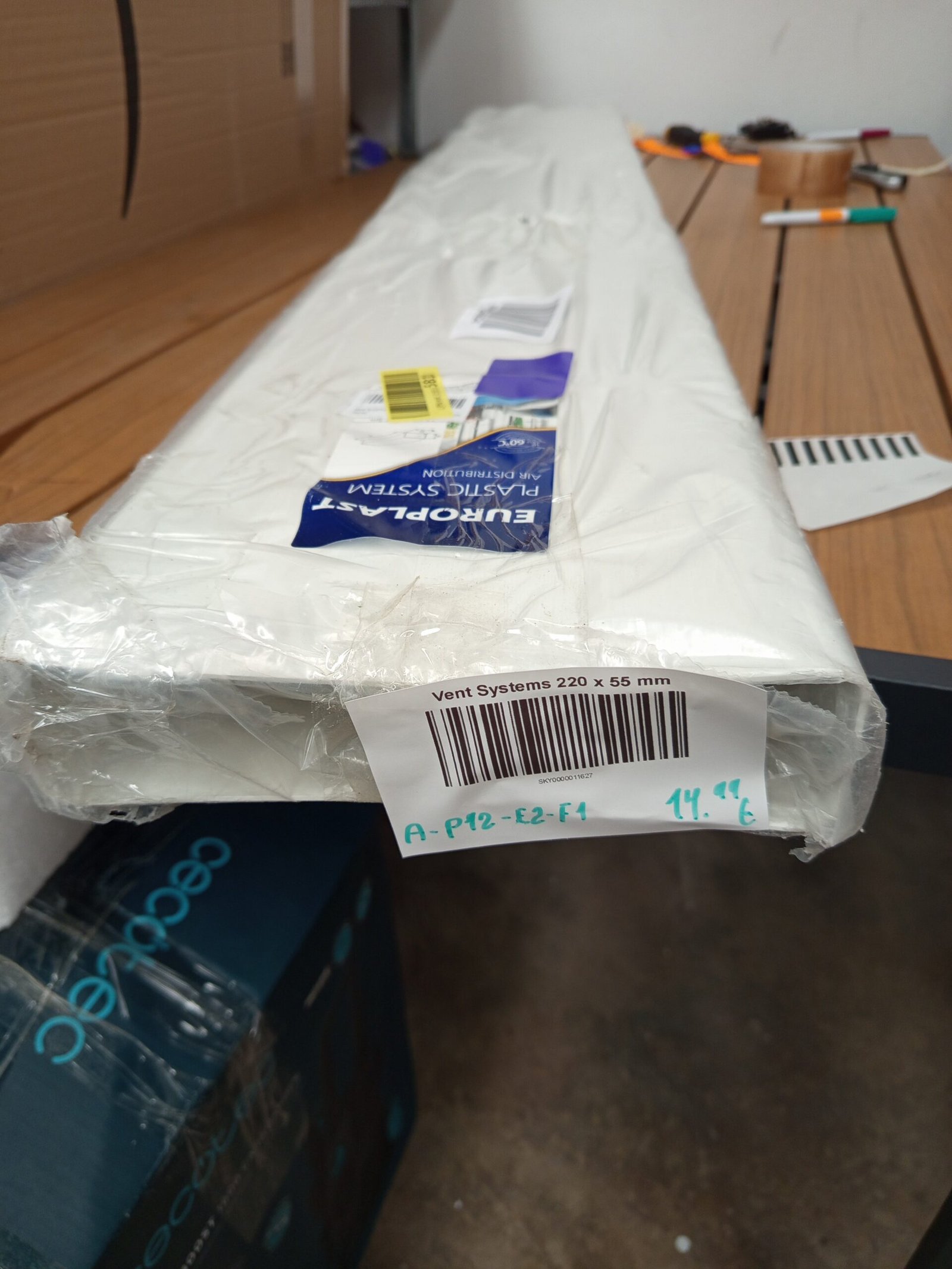 EUROPLAST 220 x 55 mm/22 x 5,5 cm. Canal plano rectangular de plástico - Imagen 6