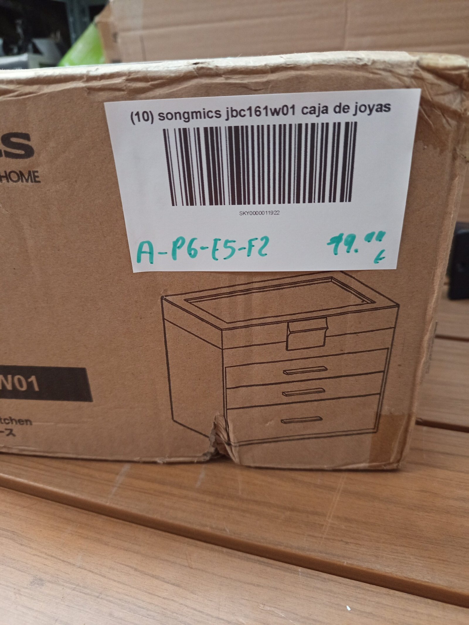 SONGMICS JBC161W01 Caja de Joyas, Caja Joyero con 4 Niveles. - Imagen 7