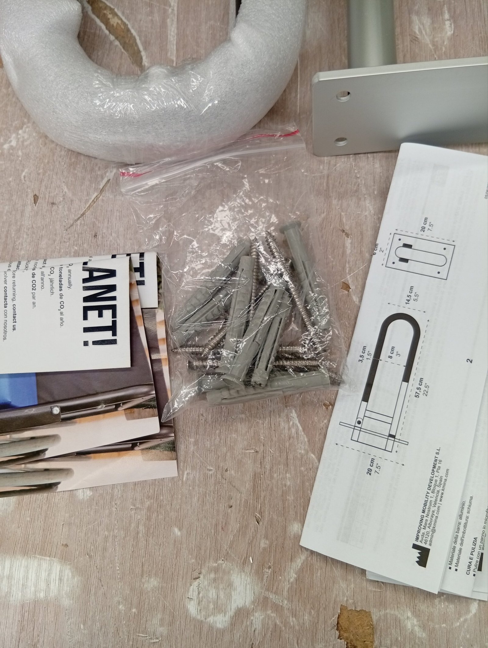 PEPE Mobility Barra Abatible Acolchada 58 cm (x2 uds). - Imagen 2