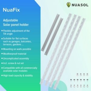 Soporte para panel solar - 1180 mm plata - Nuasol