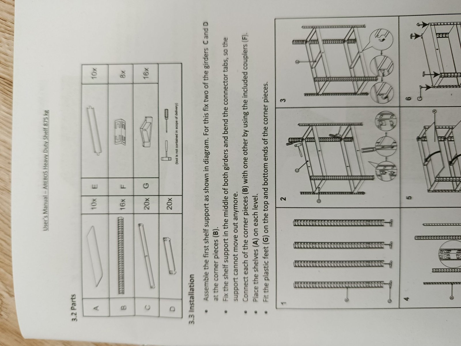 ESTANTERÍA - 875KG - AREBOS - Imagen 10