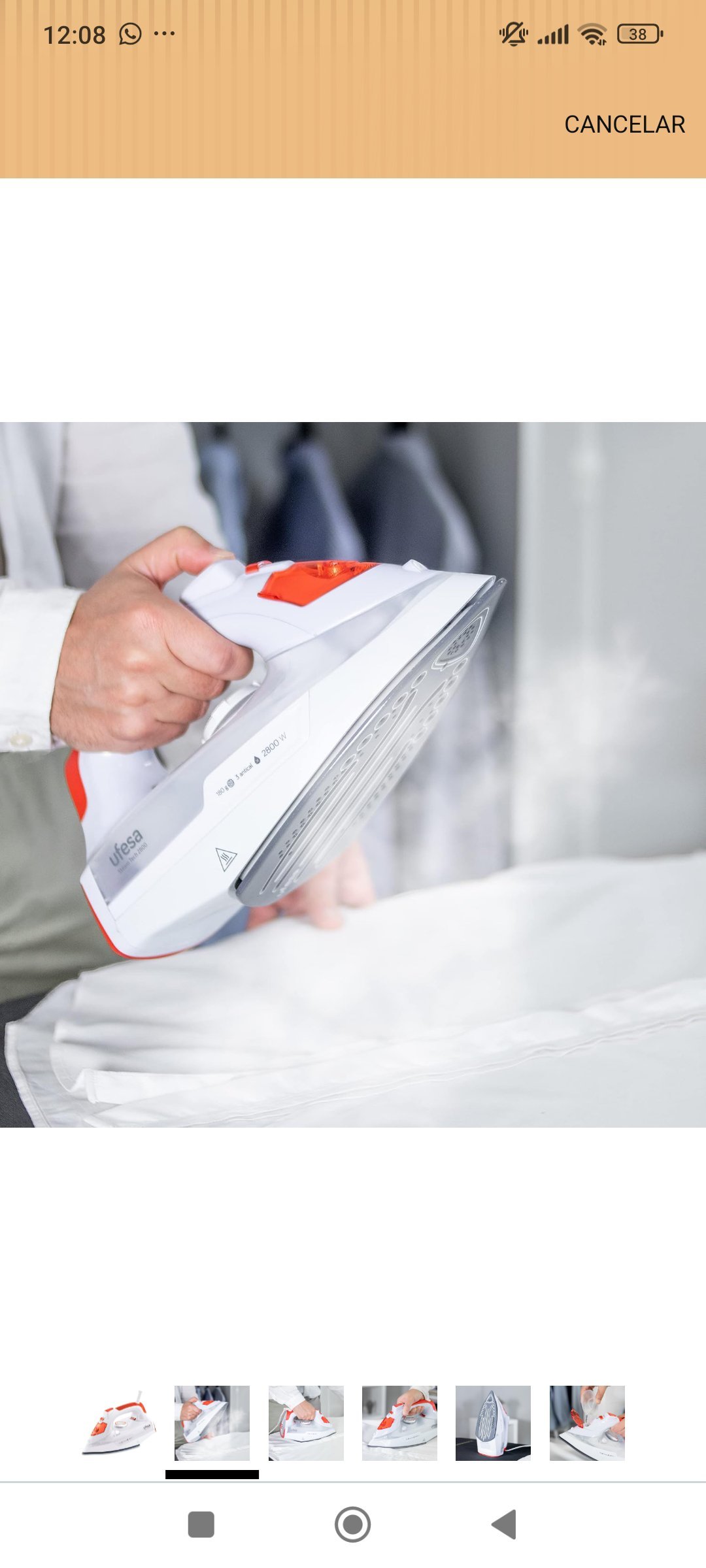 Steam Tech 2800 Plancha Vapor - Blanco / Rojo - Ufesa - Imagen 3