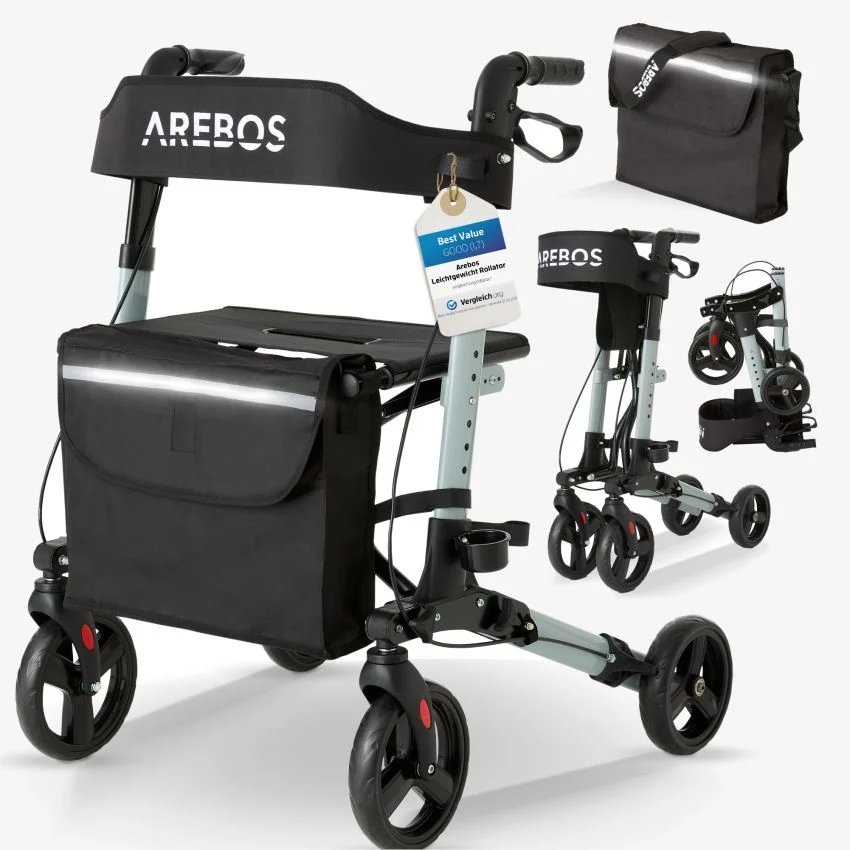 AREBOS ROLLATOR DE ALUMINIO