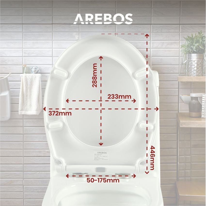 AREBOS Tapa ovalada de inodoro - Imagen 2