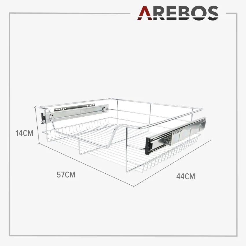 AREBOS Cajon telescopico 60 cm 2 piezas - Imagen 2