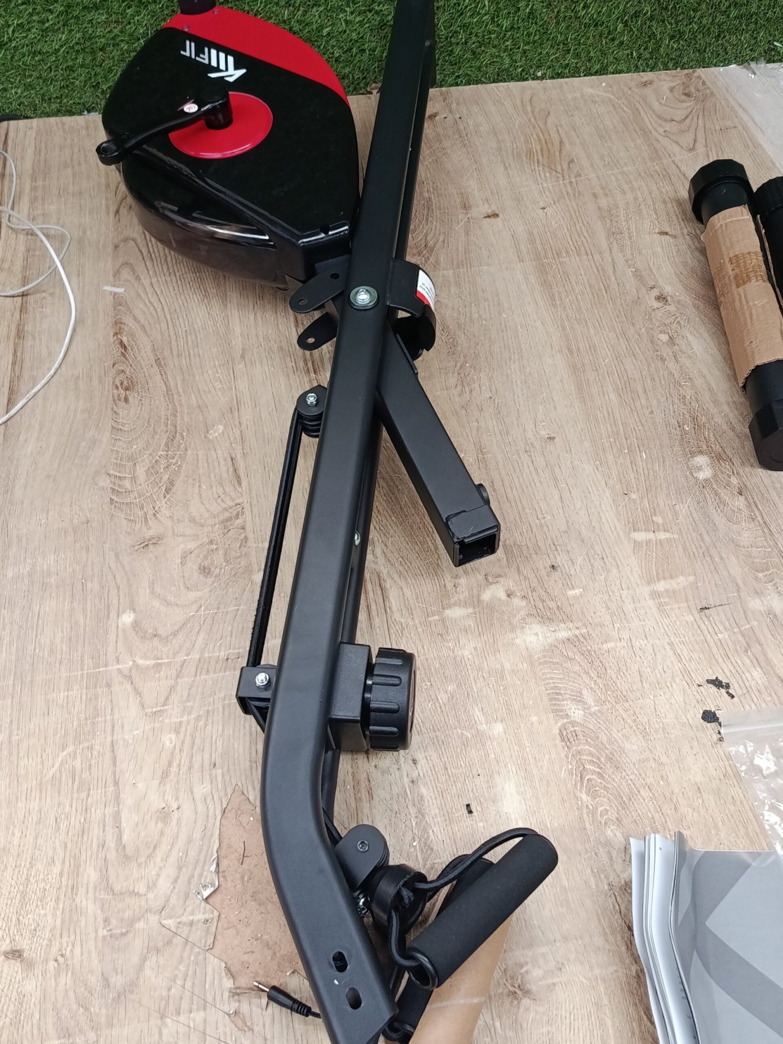 AREBOS Bicicleta estática ergométrica con cuerdas de tracción.. - Imagen 7