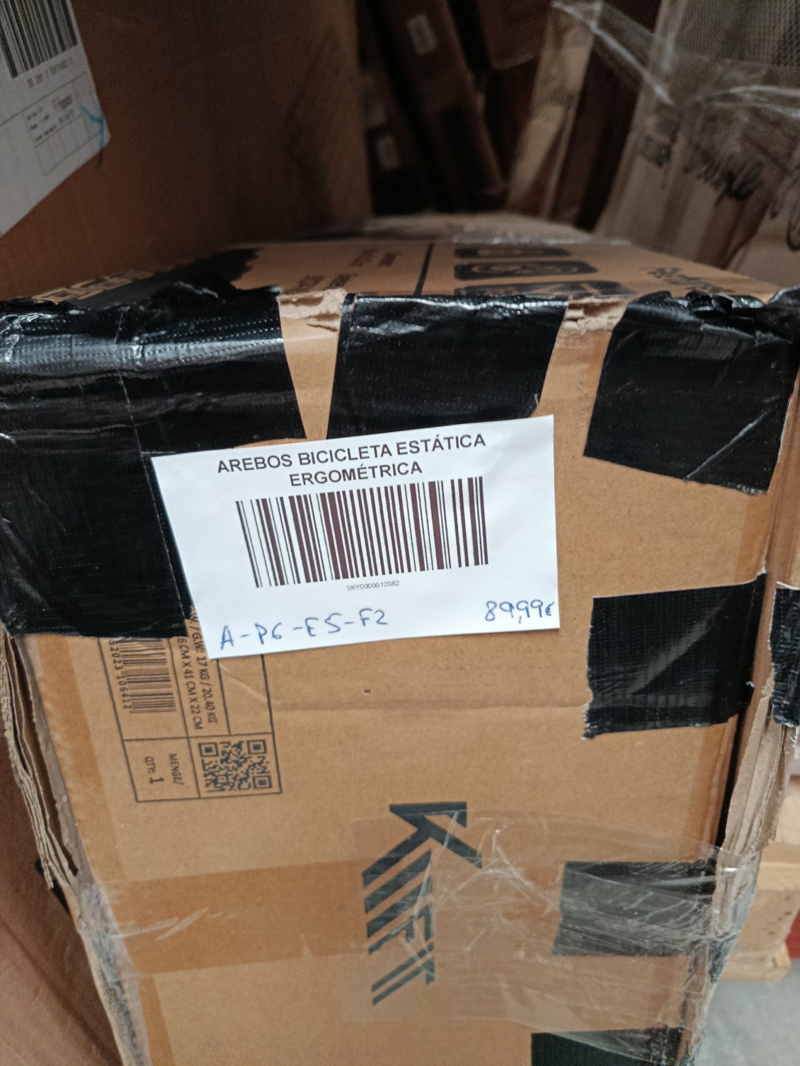 AREBOS Bicicleta estática ergométrica con cuerdas de tracción.. - Imagen 9