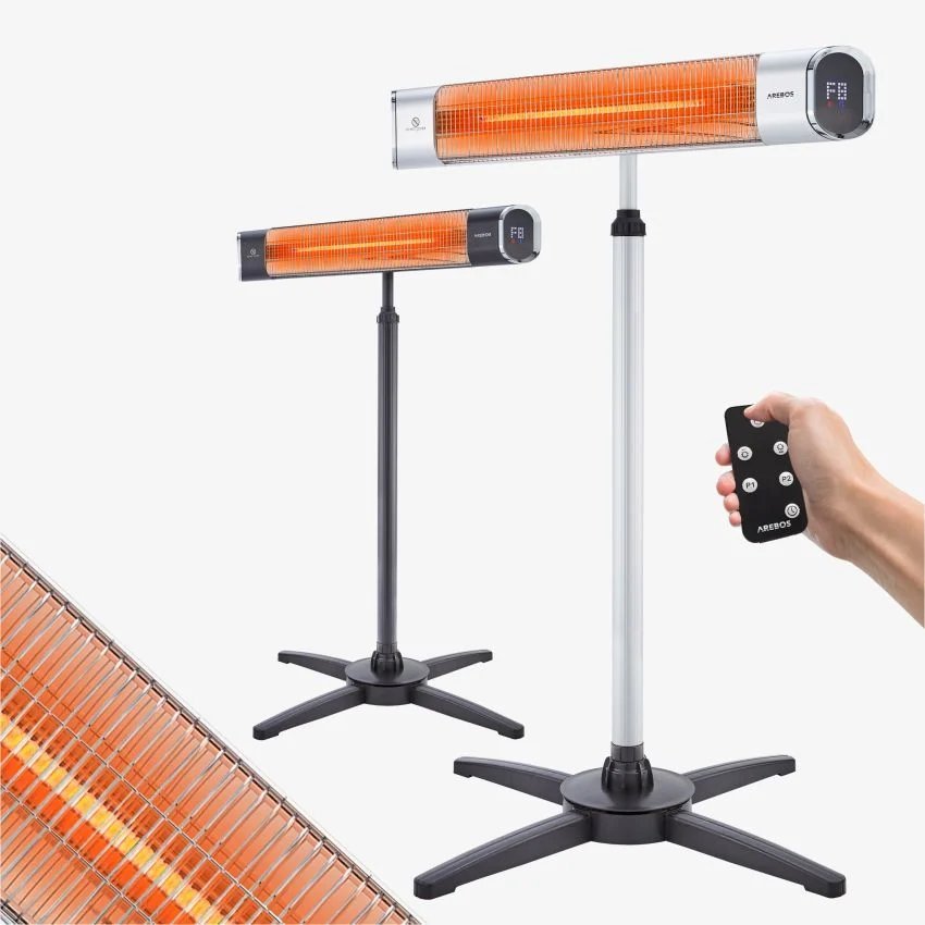 AREBOS Calefactor de Infrarrojos de 2000W