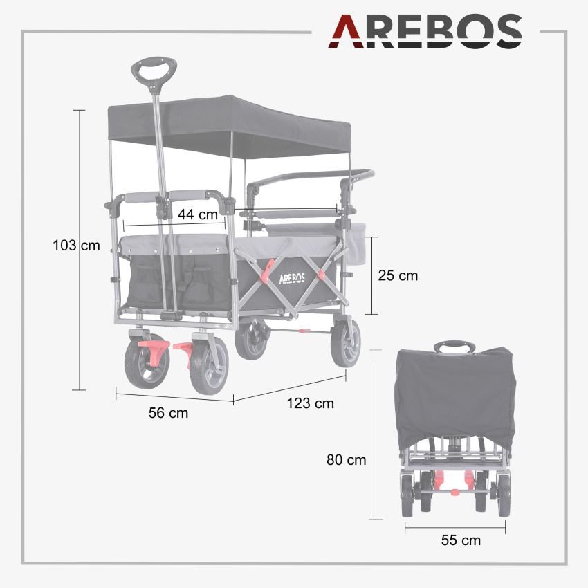 Carro de mano con techo - PREMIUM. - Imagen 2