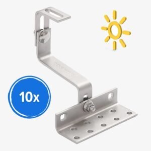 NuaFix - 10 ganchos de tejado para sistemas FV perfiles de aluminio