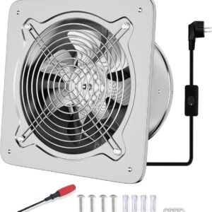 FanGoFast Extractor de Aire 200mm Ventilador de Baño 980m³/h, Plata