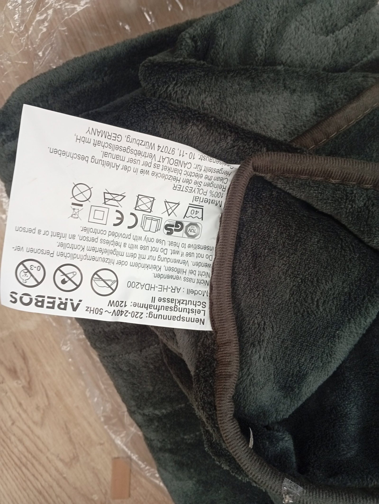 Arebos Manta eléctrica 200x180cm - Imagen 5