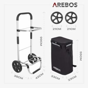 Carrito de la compra 3en1 negro.