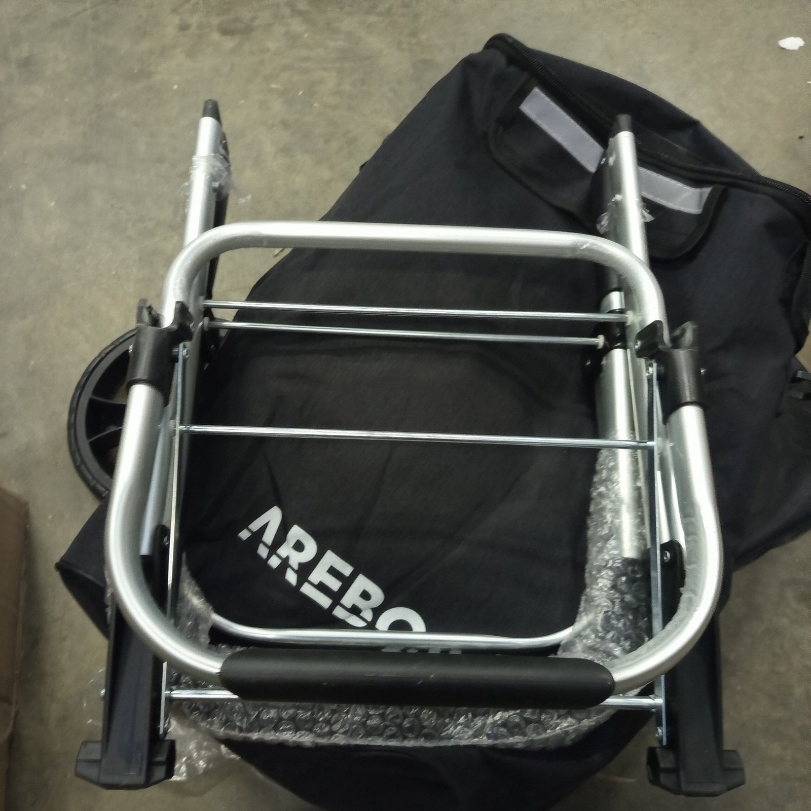 Carrito de la compra 3en1 negro - AREBOS - Imagen 6