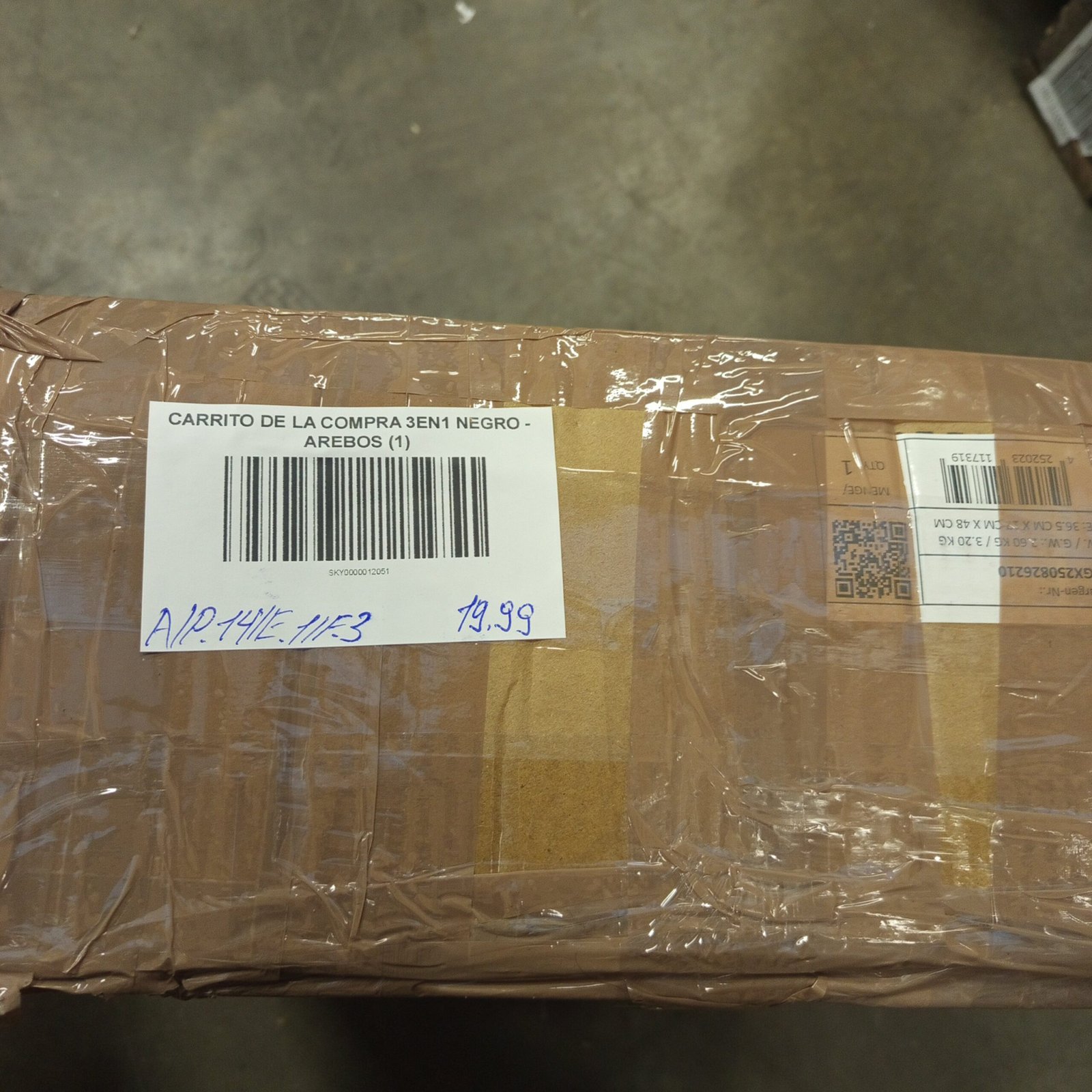 Carrito de la compra 3en1 negro - AREBOS - Imagen 8