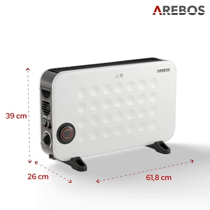 Convector 2000 W blanco Con 3 ajustes de calor ajustables - Imagen 2