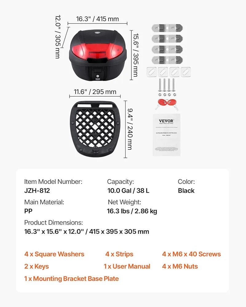 Vevor Baúl Portacascos Universal - Imagen 2