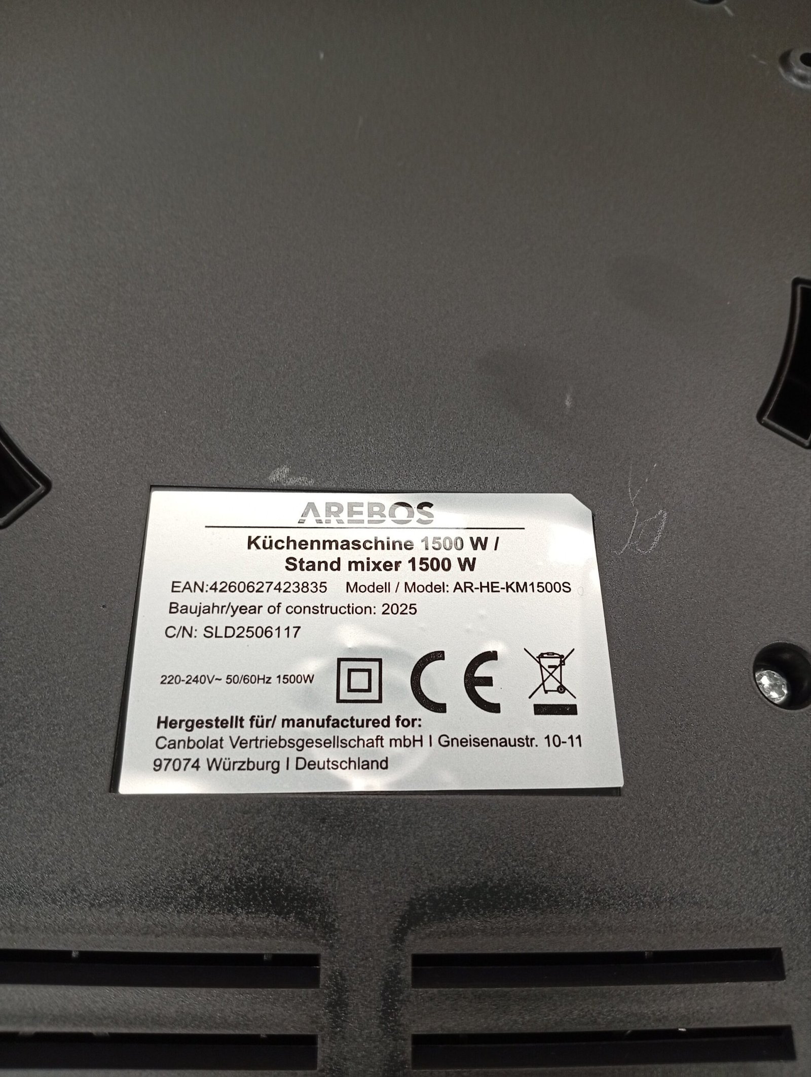 Robot de cocina - 1500W - Arebos - Imagen 6