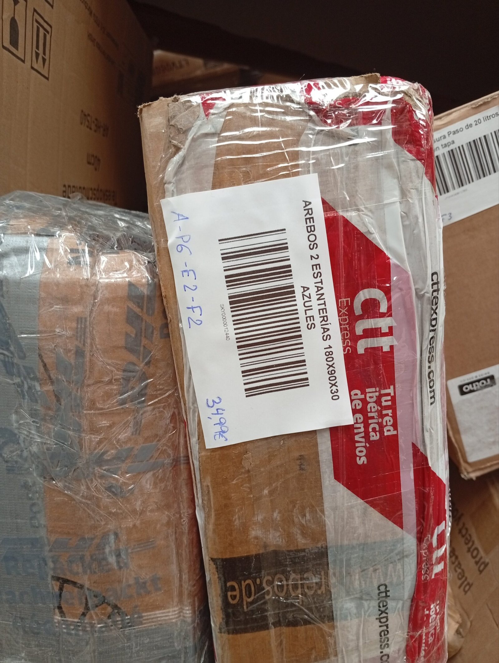 Arebos 2 Estanterías 180X90X30 Azules - Imagen 8