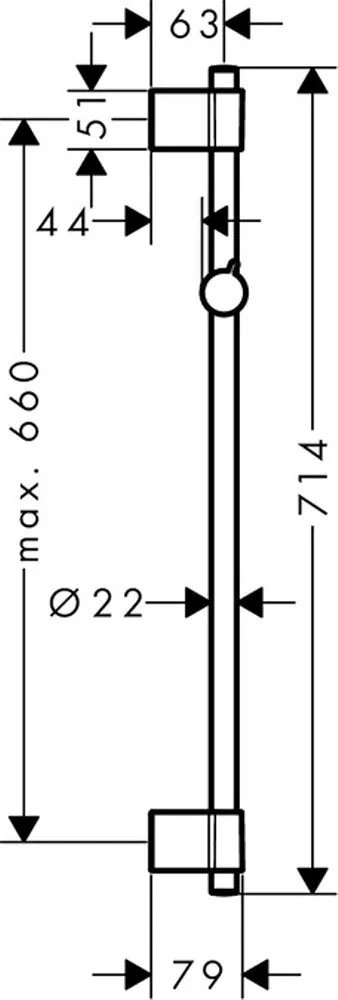 Barra de ducha, 0,7M - 27355000 - Hansgrohe - Imagen 2