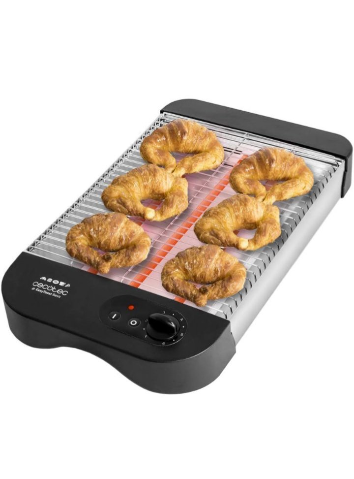 Tostador Plano Horizontal Turbo Easytoast Basic. 900 W de Potencia - Cecotec
