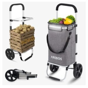 Aribos carrito de la compra 3en1 gris