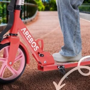 Arebos City Scooter Patinete rojo