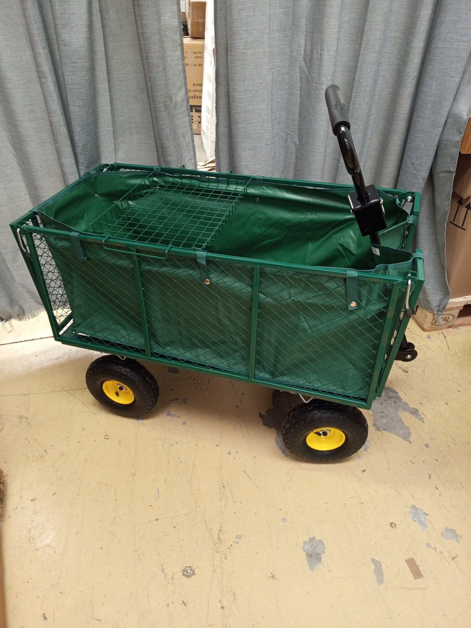 AREBOS Carro de mano Carro de jardín Carro de material Carro. - Imagen 6