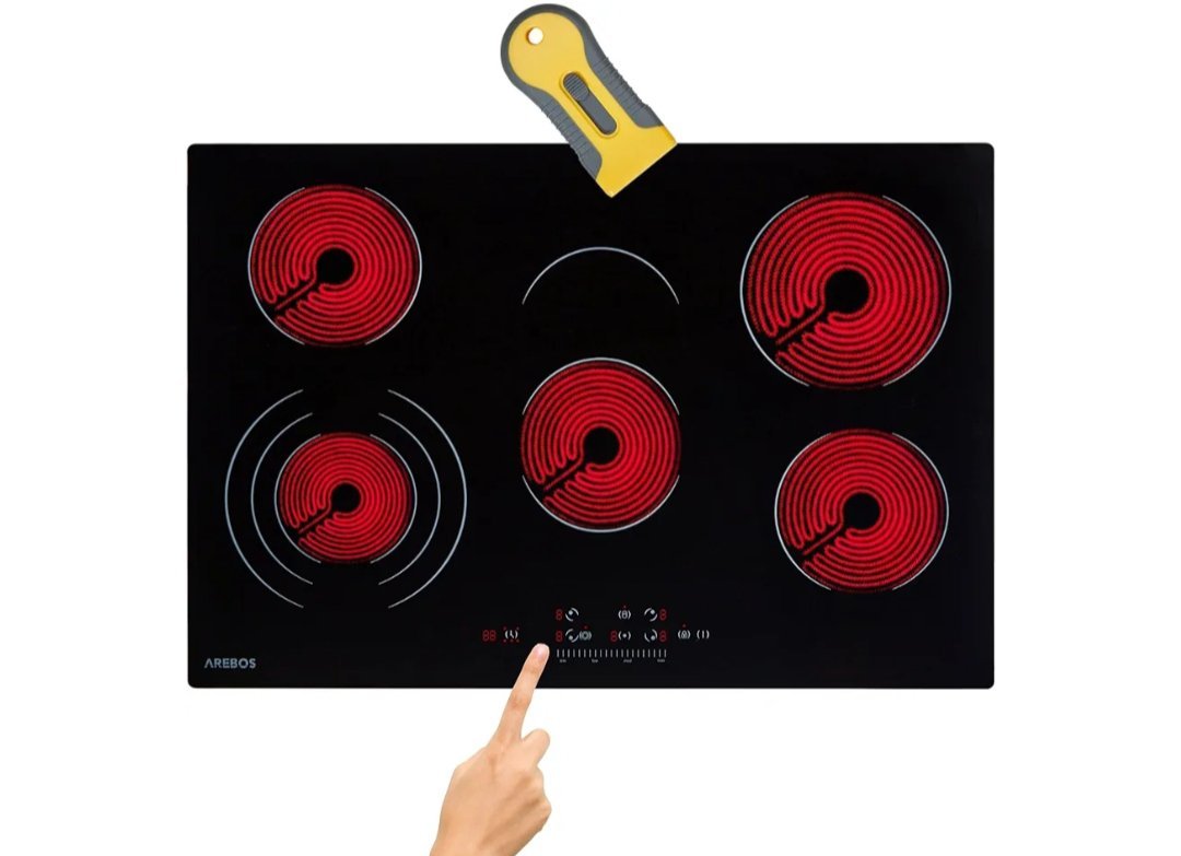 Arebos Placa de vitrocerámica eléctrica