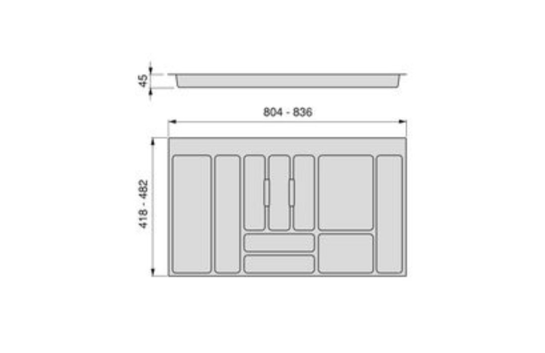 Emuca Cubertero Optima Para Cajón De Cocina - Imagen 2