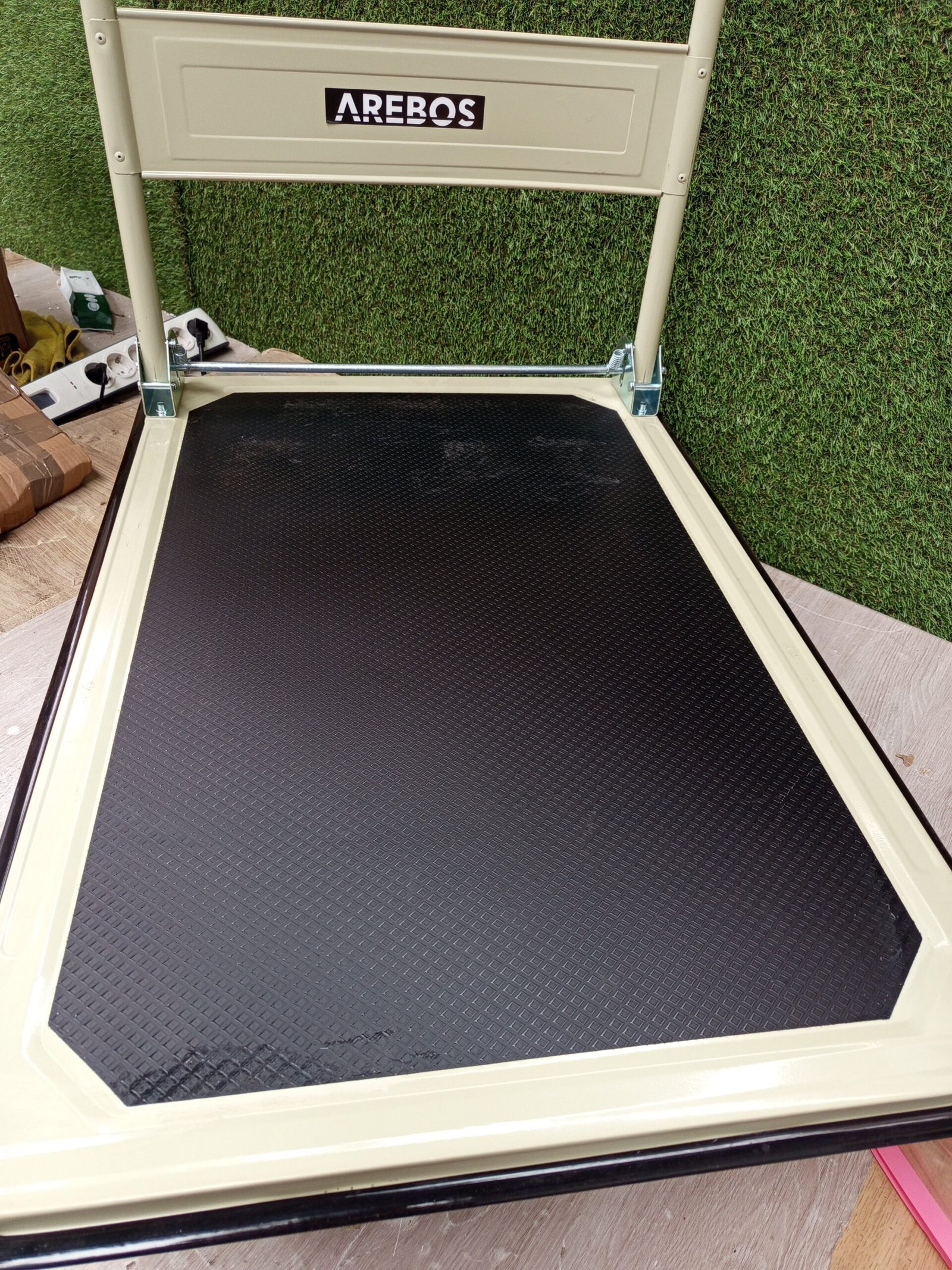 Carro de plataforma 300 kg negro-crema Arebos - Imagen 6