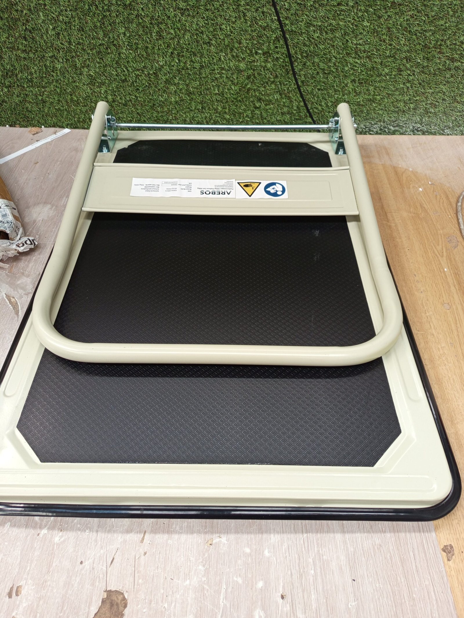 Carro de plataforma 300 kg negro-crema. - Imagen 2