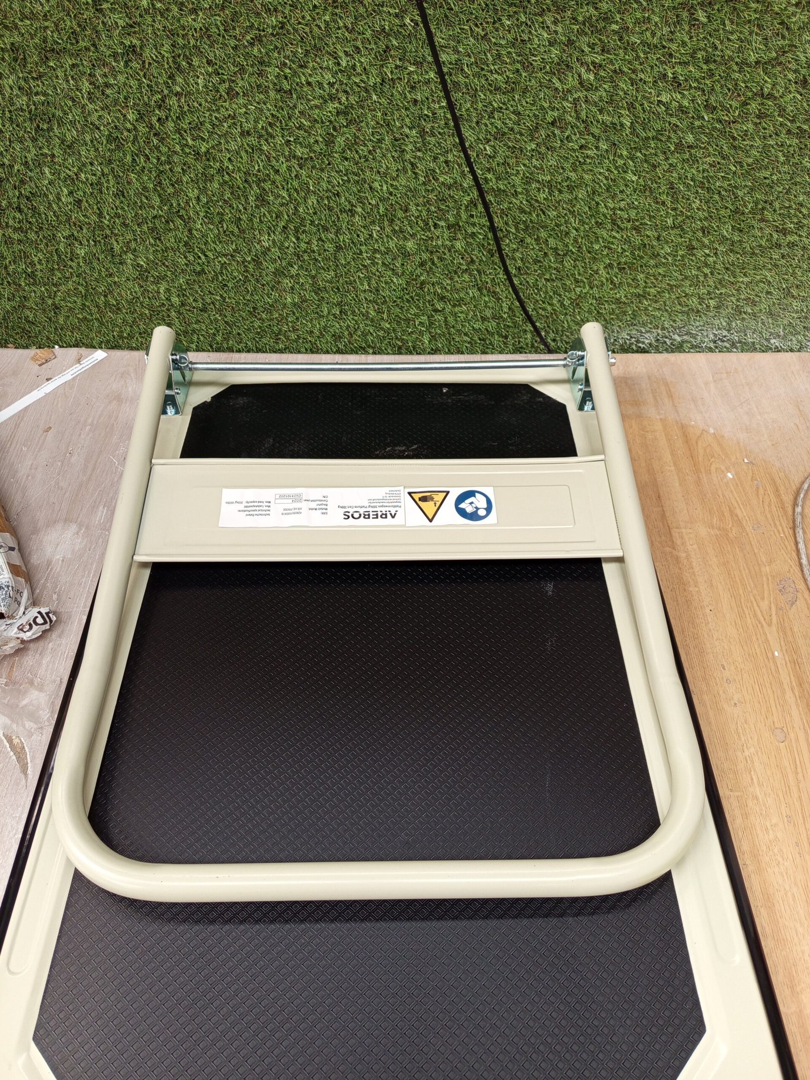 Carro de plataforma 300 kg negro-crema. - Imagen 3