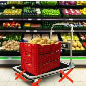 Carro de plataforma 300 kg negro-crema.