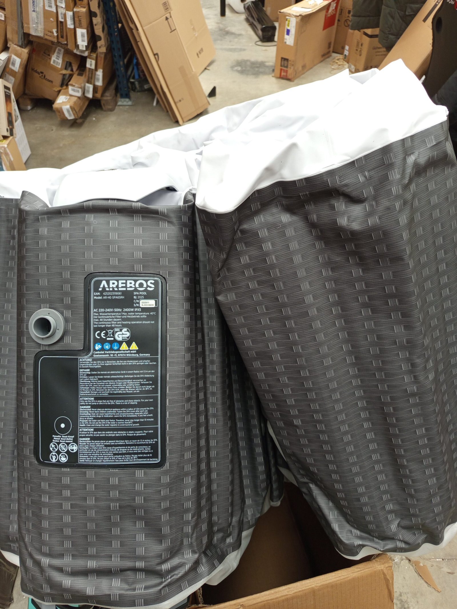 Arebos SPA Hinchable Piscina de hidromasaje - Imagen 8