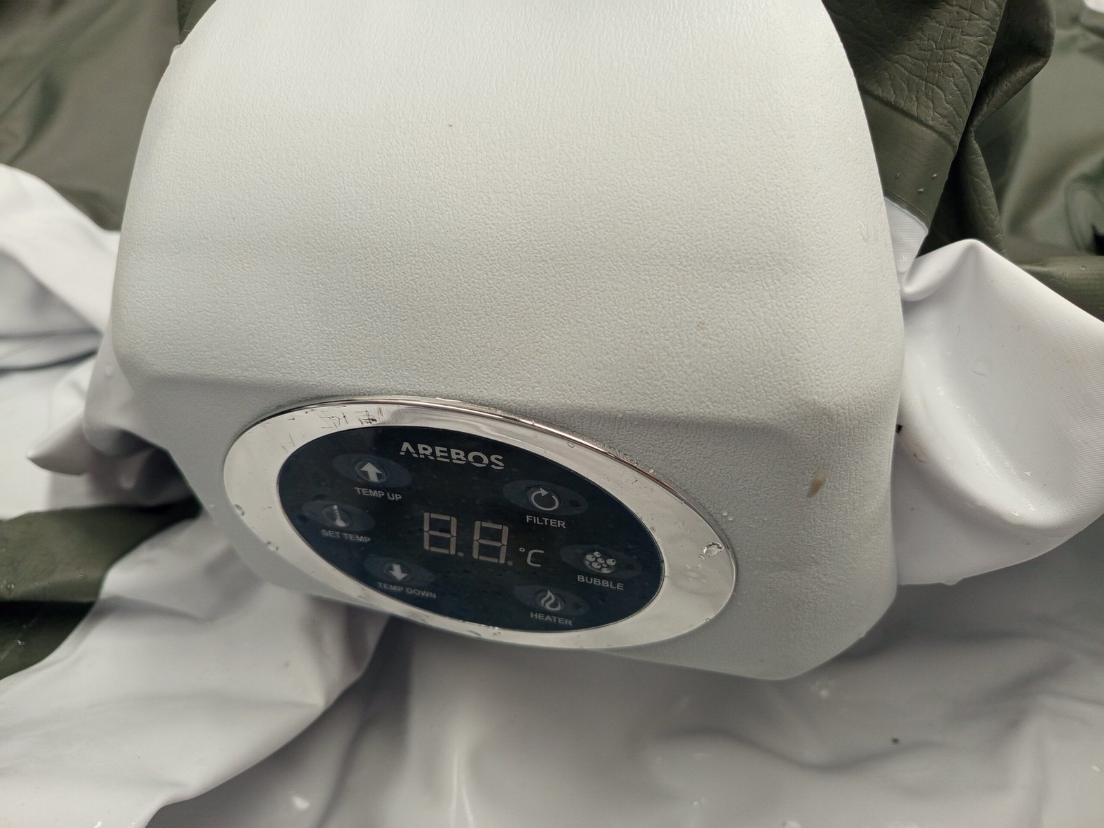 Arebos Piscina de hidromasaje Florence cuadrada 2400W - Imagen 6