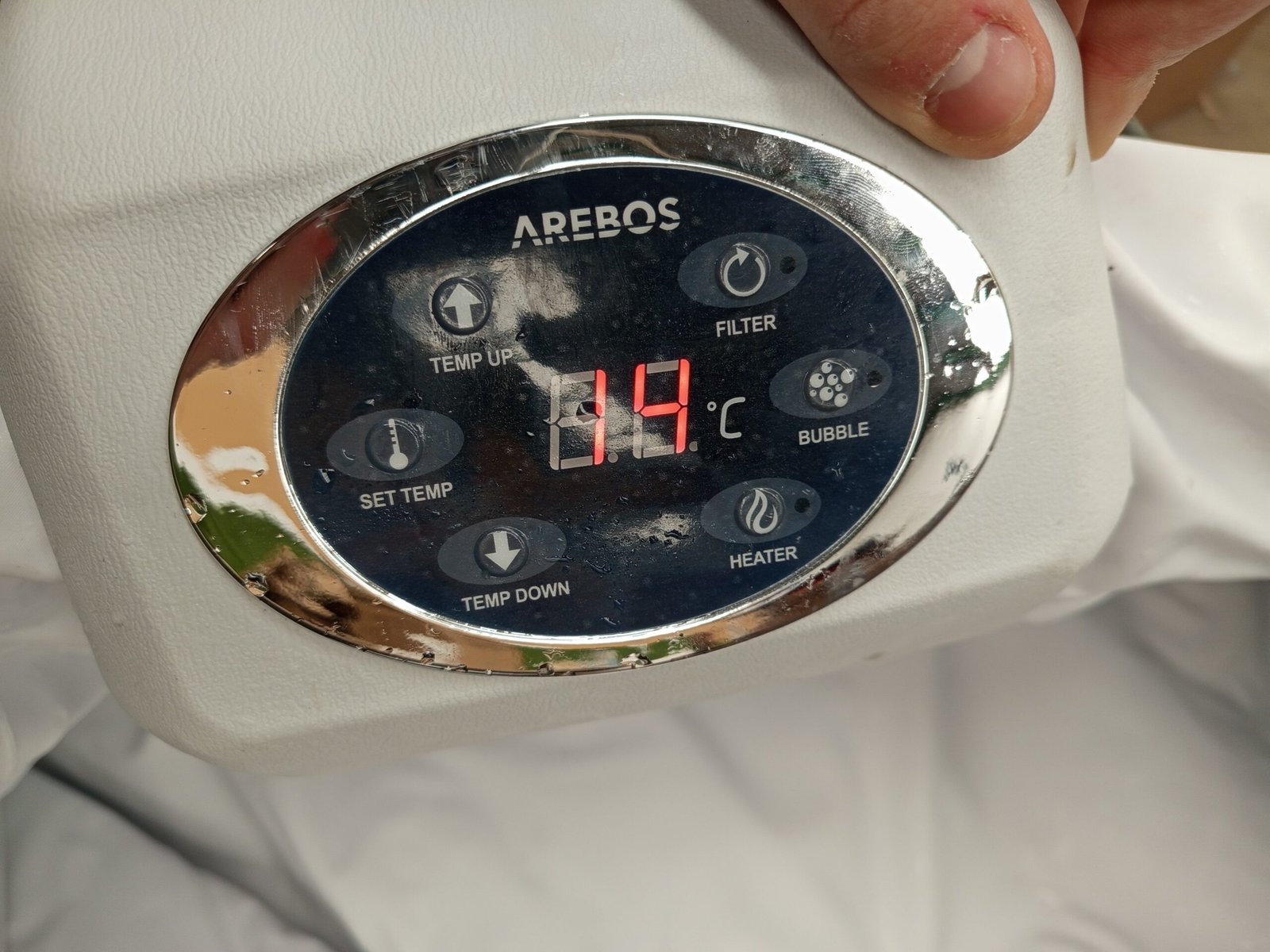 Arebos Piscina de hidromasaje Florence cuadrada 2400W - Imagen 5