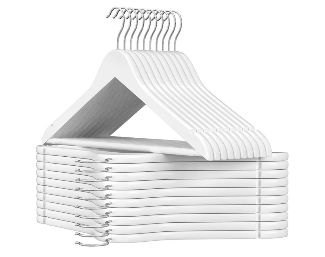 SONGMICS Percha de Madera Maciza