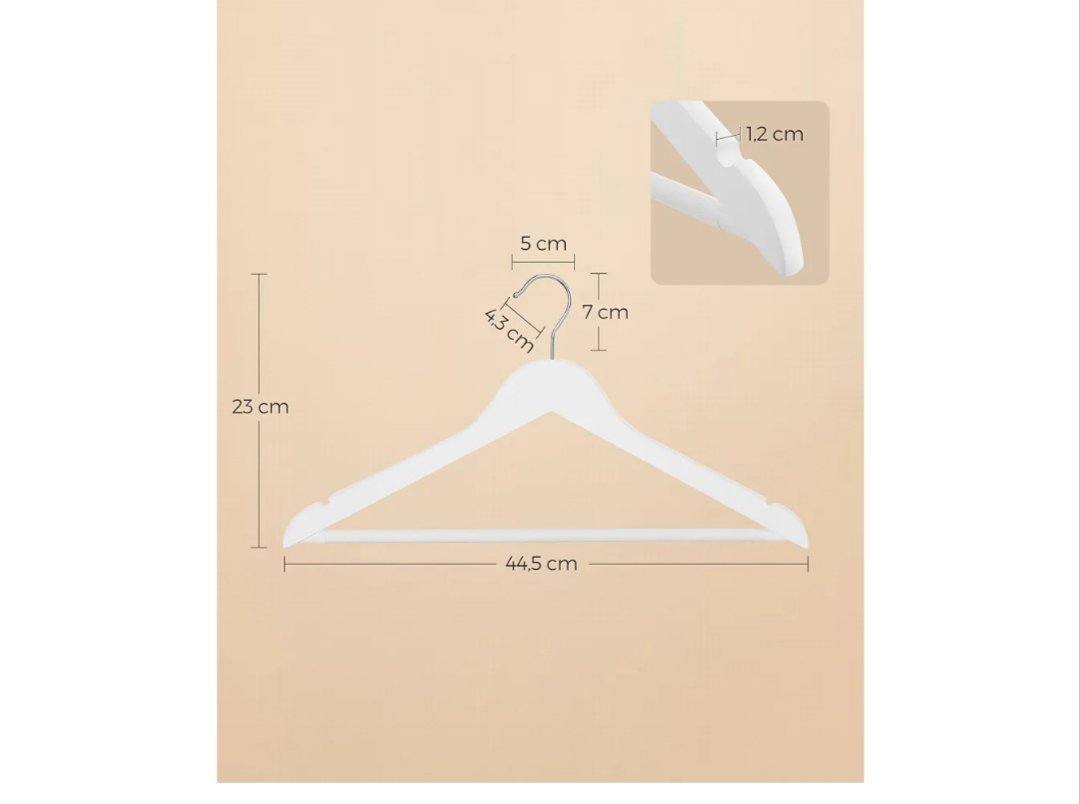 SONGMICS Percha de Madera Maciza - Imagen 2