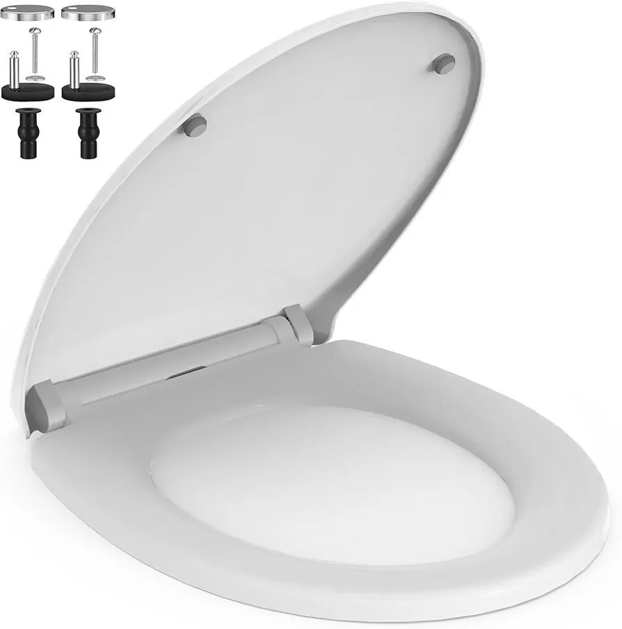 AIMAX Tapa WC Universal, Asiento de Inodoro de Cierre Suave