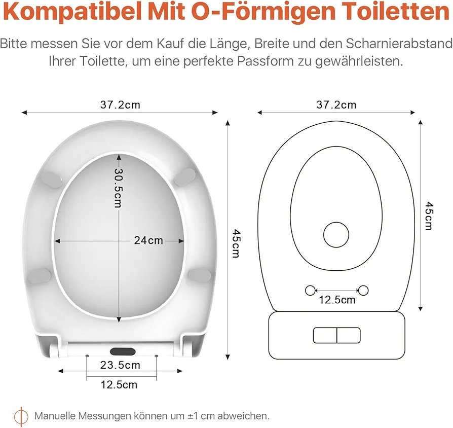 AIMAX Tapa WC Universal, Asiento de Inodoro de Cierre Suave - Imagen 2