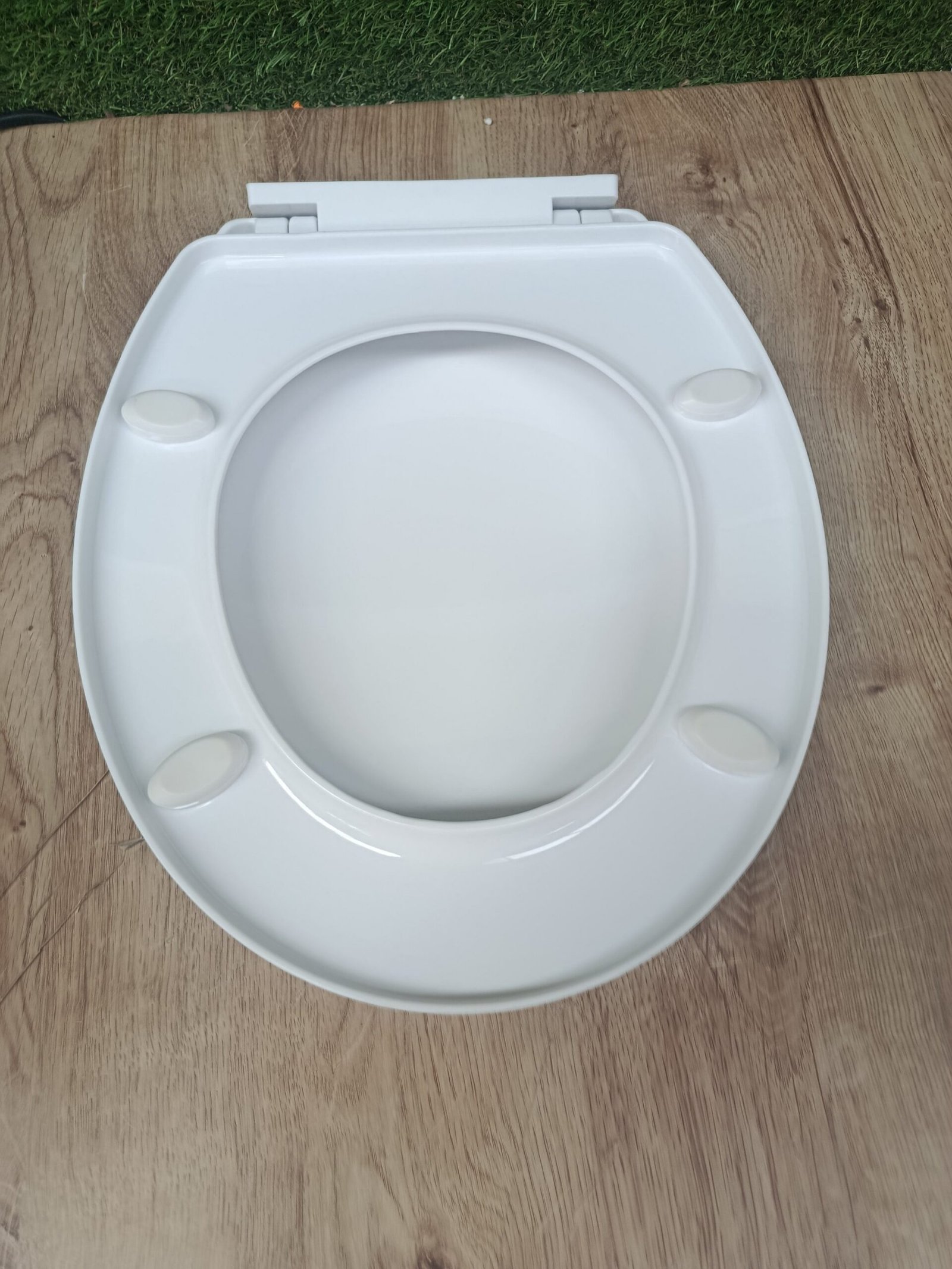 RAM ONLINE Asiento de inodoro de cierre suave blanco - Imagen 3