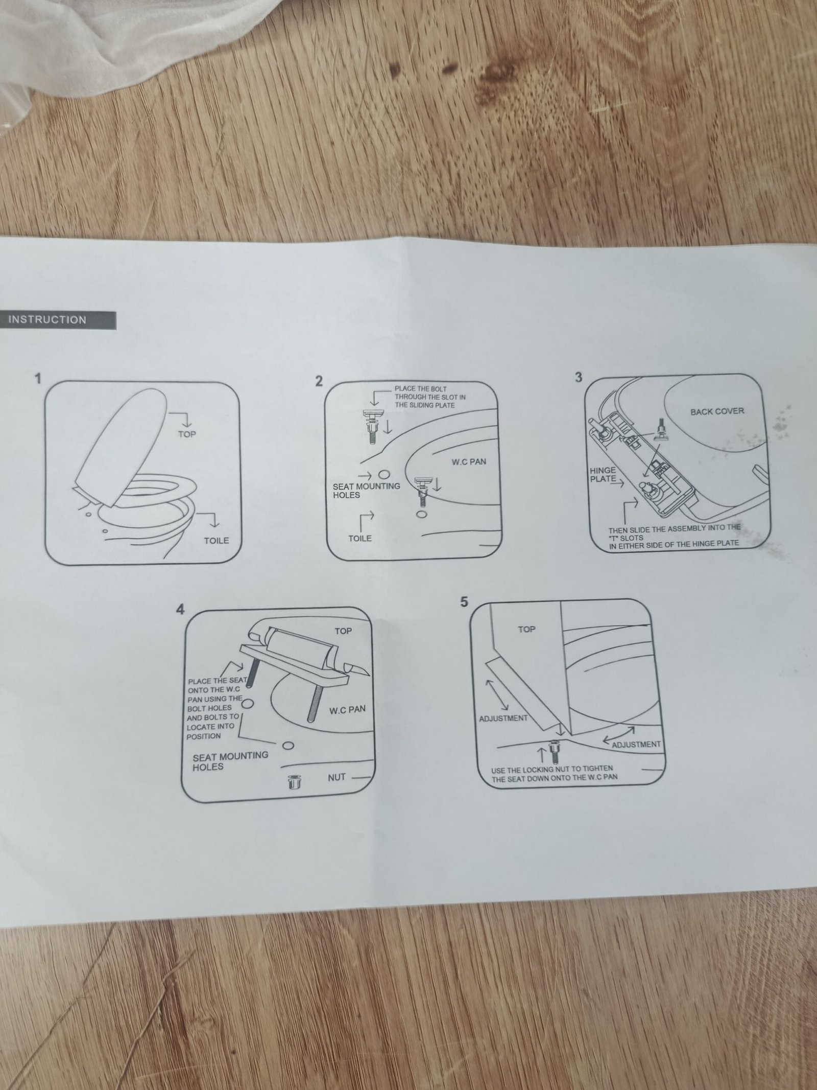 RAM ONLINE Asiento de inodoro de cierre suave blanco - Imagen 5