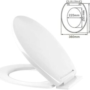 RAM ONLINE Asiento de inodoro de cierre suave blanco