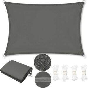 WOLTU Toldo Vela de Sombra Impermeable, Toldo Rectangular 3,5x4,5 m