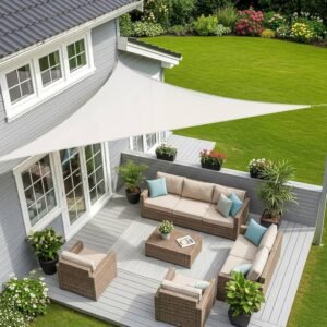 Sunnylaxx 4x4x5.65m Impermeable Toldo Vela de Sombra, Triangular
